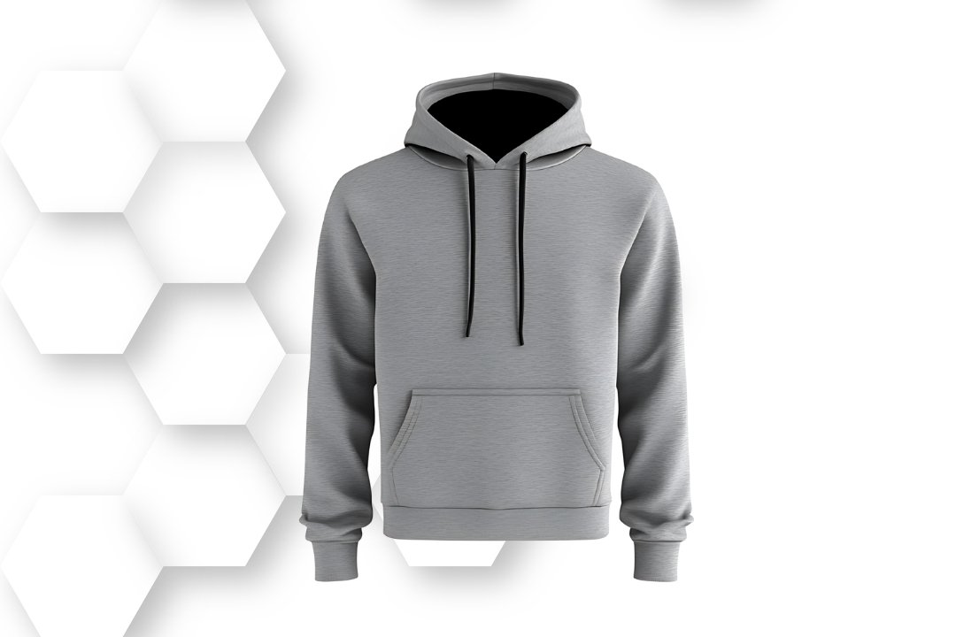 Custom gray pullover hoodie manufactured by Fasa Apparel Pakistan