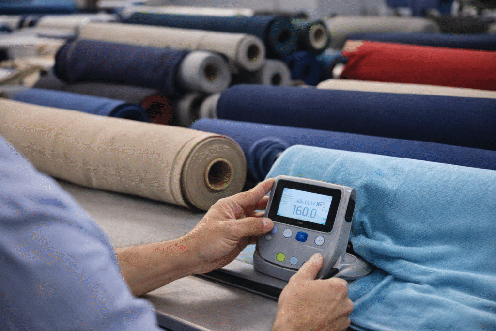 precision fabric cutting process in custom apparel manufacturing