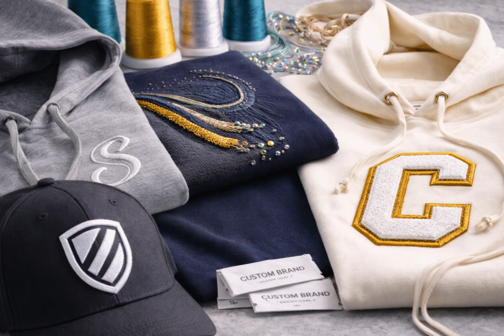 custom embroidery services for branded apparel manufacturing